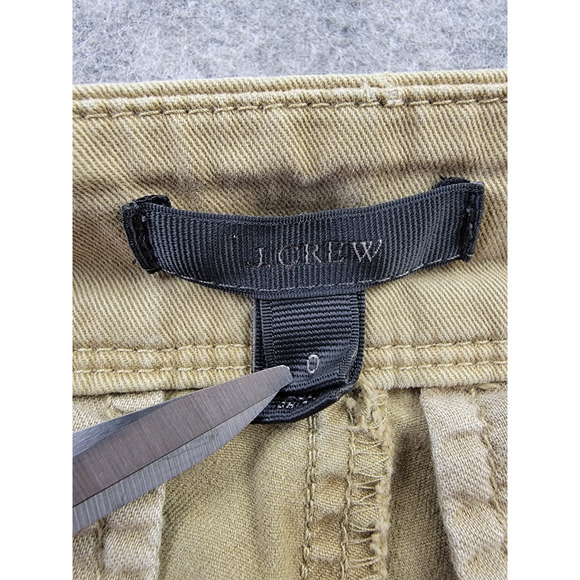 J. Crew Pants Womens 0 Tan Brown Button Close Wide Leg Ankle Flat Front - Picture 5 of 14